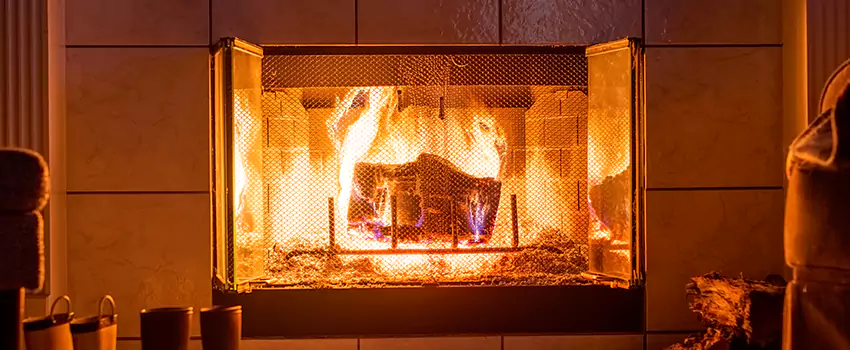 Mendota Hearth Landscape Fireplace Installation in Munster, Indiana